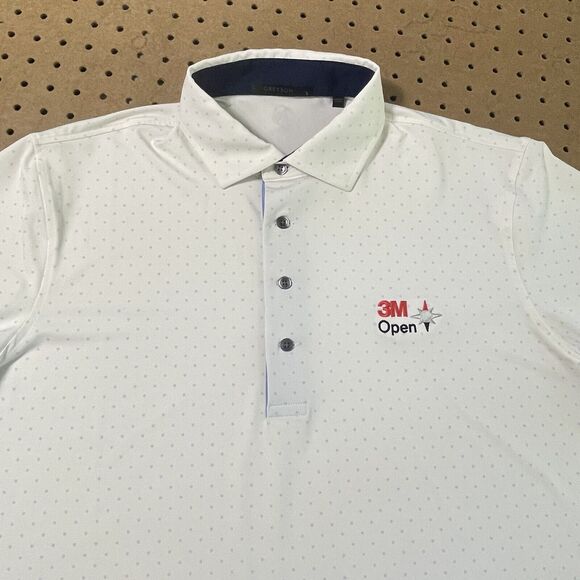 Greyson 3M Open PGA Tour Golf Polo Shirt Mini Wolf AOP White Large Men EUC - Picture 4 of 9